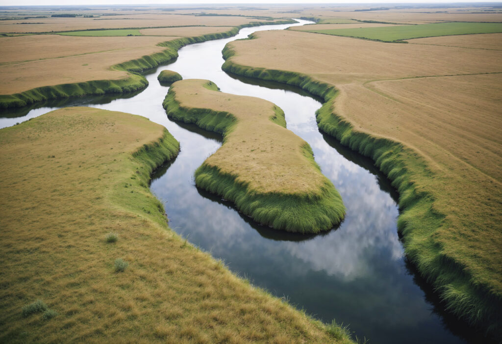 Fleuve de l'oise dans le département du val d'oise